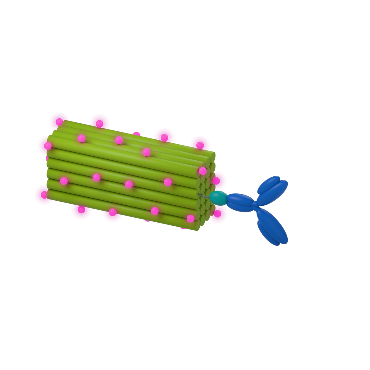 tiliGLOW Anti-rabbit: Bright fluorescence on rabbit primary antibodies. Conceptual product illustration.