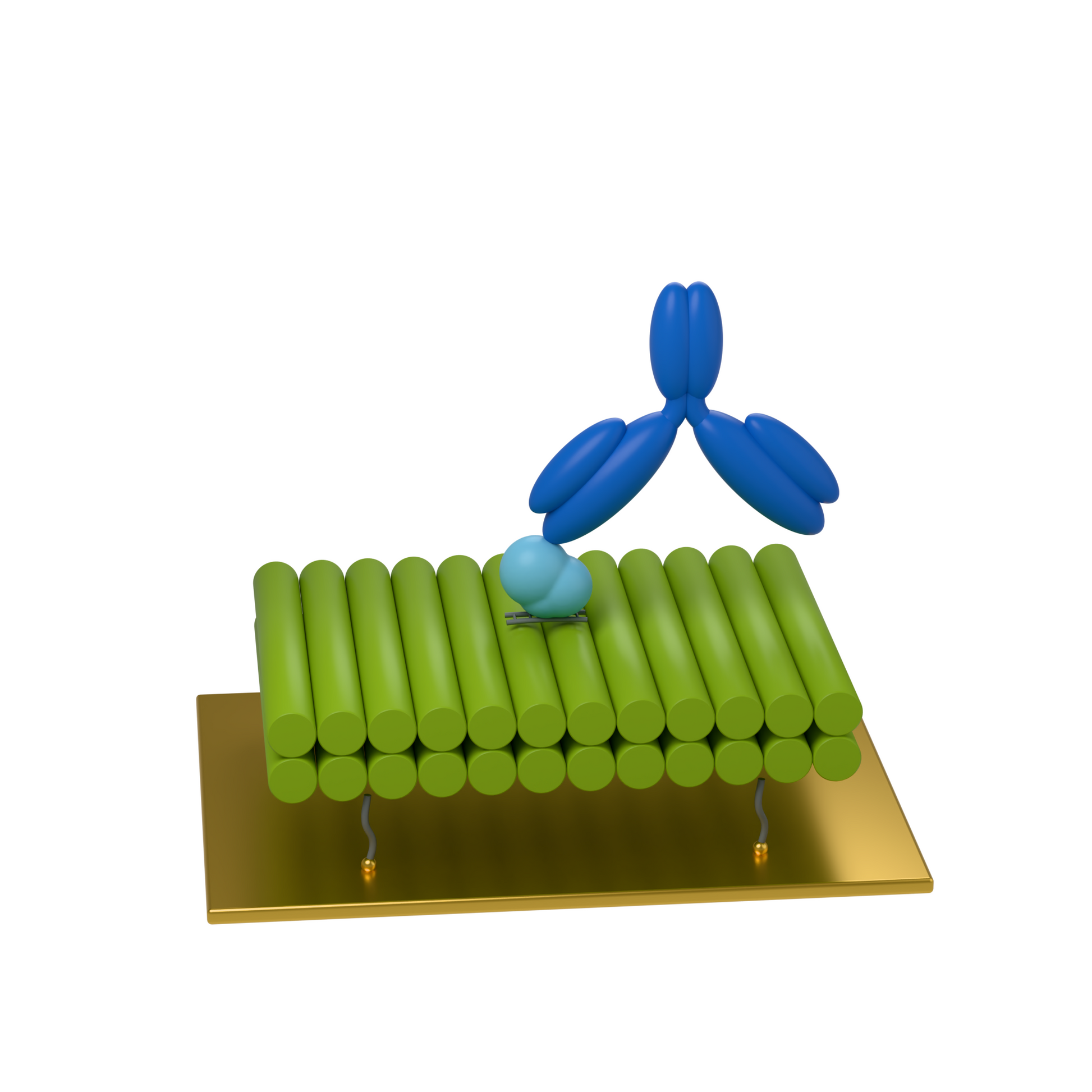 tiliDOCK MONO Thiol: 1 centered target site · Monovalent binding. Conceptual product illustration.